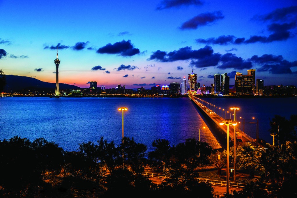 Macau's glittering skyline highlight's the city's rapid development since its return to China in 1999.