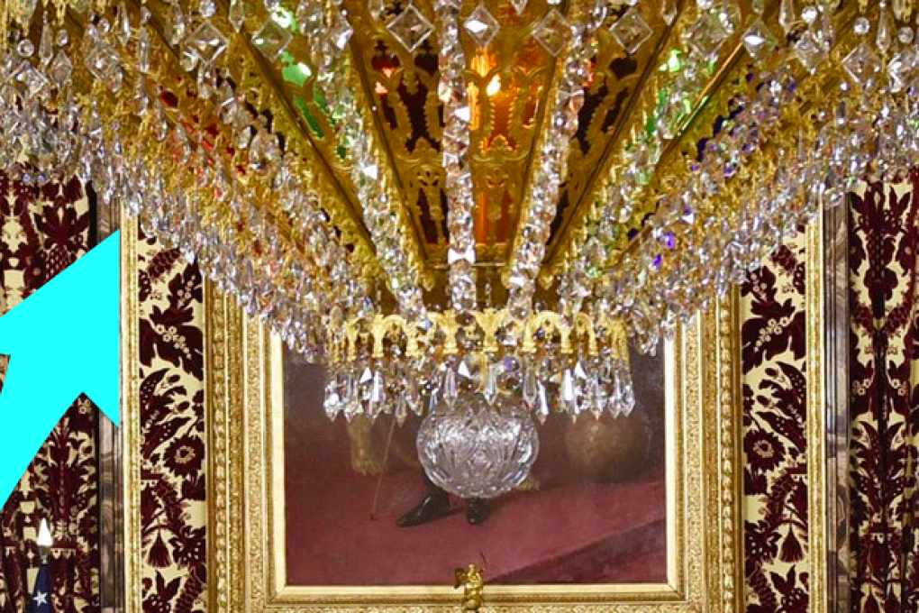 A White House photographer's Instagram post of the meeting received comments of admiration for the decoration. Photo: AP