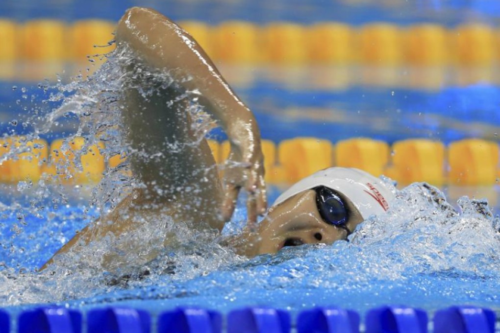 Ai Yanhan of China competes at the Olympics Aquatic Stadium in Rio de Janeiro. Photo: Reuters