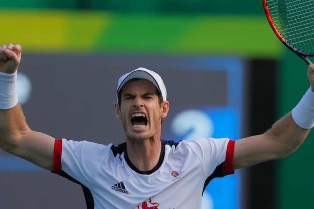 Great Britain’s Andy Murray celebrates defeating Steve Johnson of the United States on Friday during the men’s tennis competition at the 2016 Summer Olympics in Rio de Janeiro, Brazil. Photo: AP