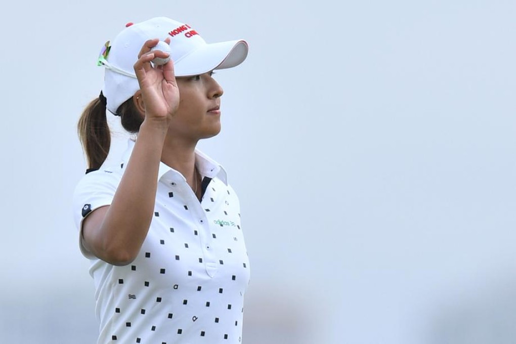 Hong Kong’s Tiffany Chan waved goodbye to the Olympic Golf Course with a solid two-under-par 69, her best of the week. Photos: AFP