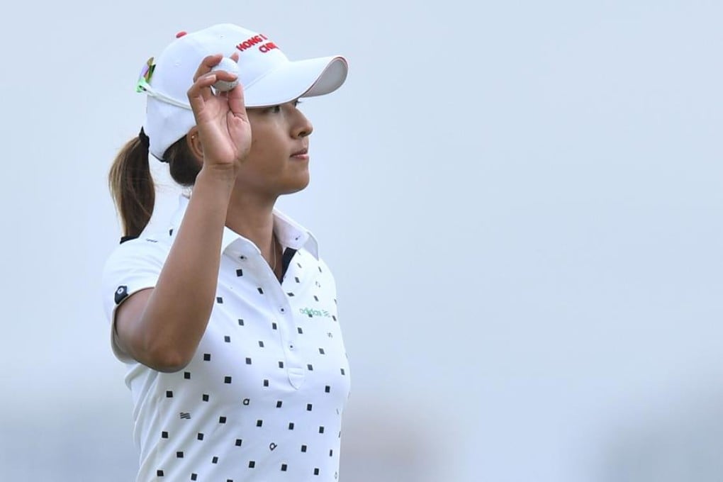 Hong Kong’s Tiffany Chan waved goodbye to the Olympic Golf Course with a solid two-under-par 69, her best of the week. Photos: AFP