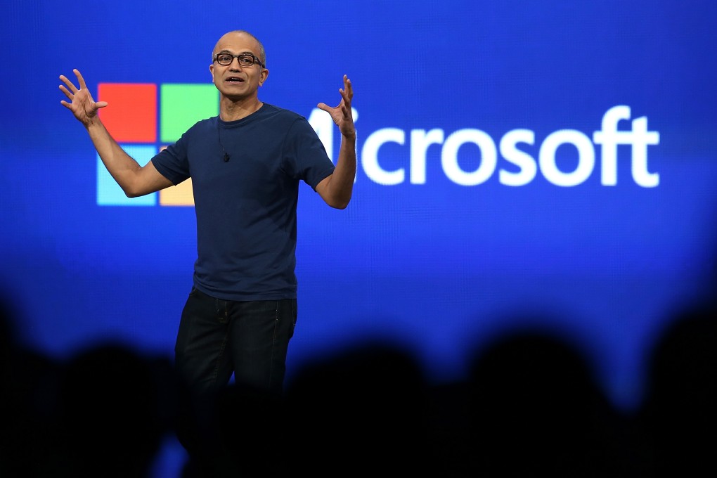 Microsoft CEO Satya Nadella delivers a keynote address during the 2014 Microsoft Build developer conference in April, 2014 in San Francisco, California. Photo: Getty Images