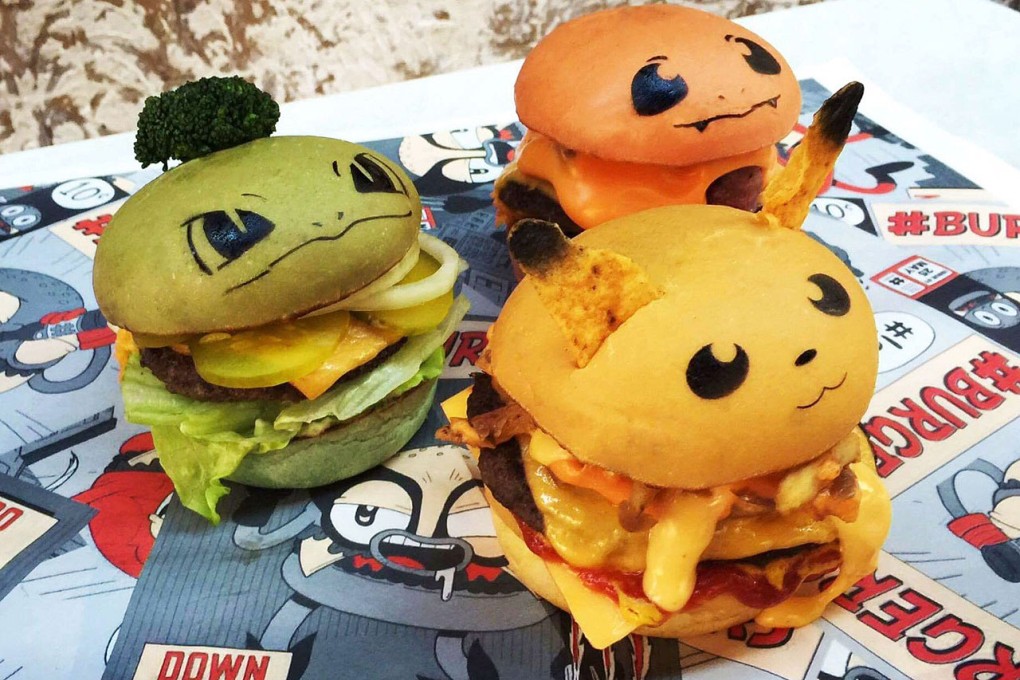 The burgers' flavors have been designed to match each Pokemon's look and personality. Photo: Hashtag Burgers