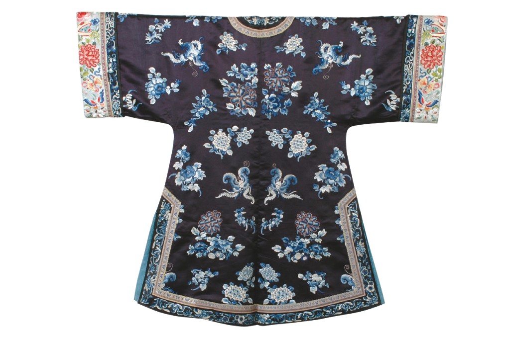 Surcoat of Dark indigo silk (Circa 1860), Teresa Coleman Fine arts.