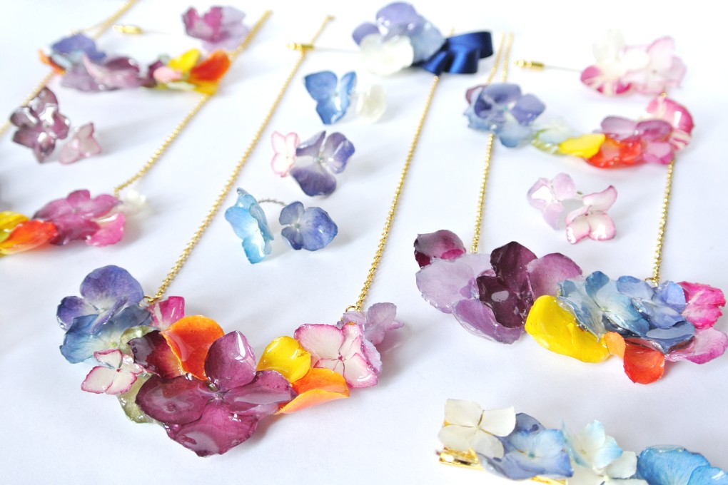 Flower necklaces at An Gao Fa Chi. Photo: supplied