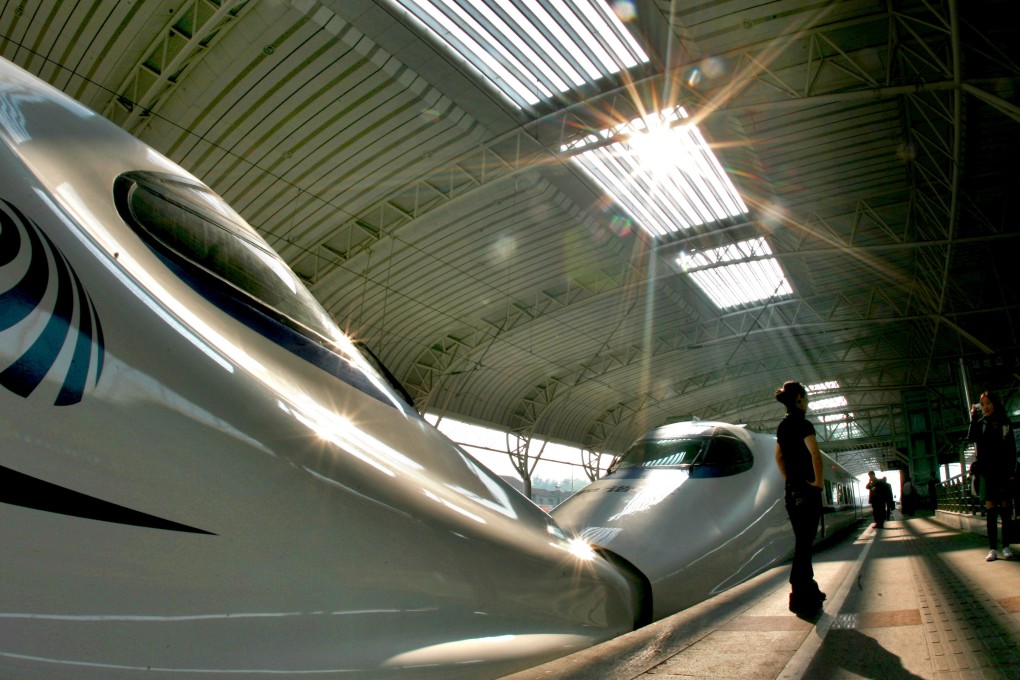 Pictured: a bullet train in China