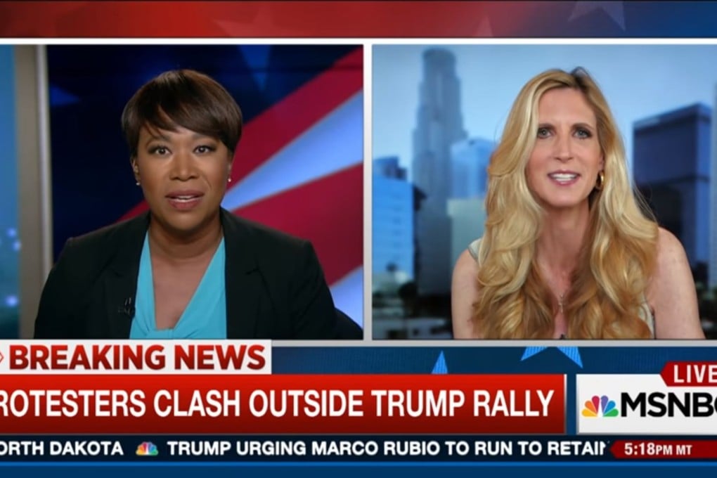 Coulter defends her word choice while on MSNBC.