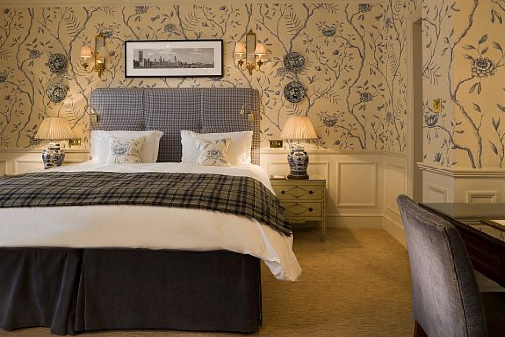 A Deluxe King room at the Stafford