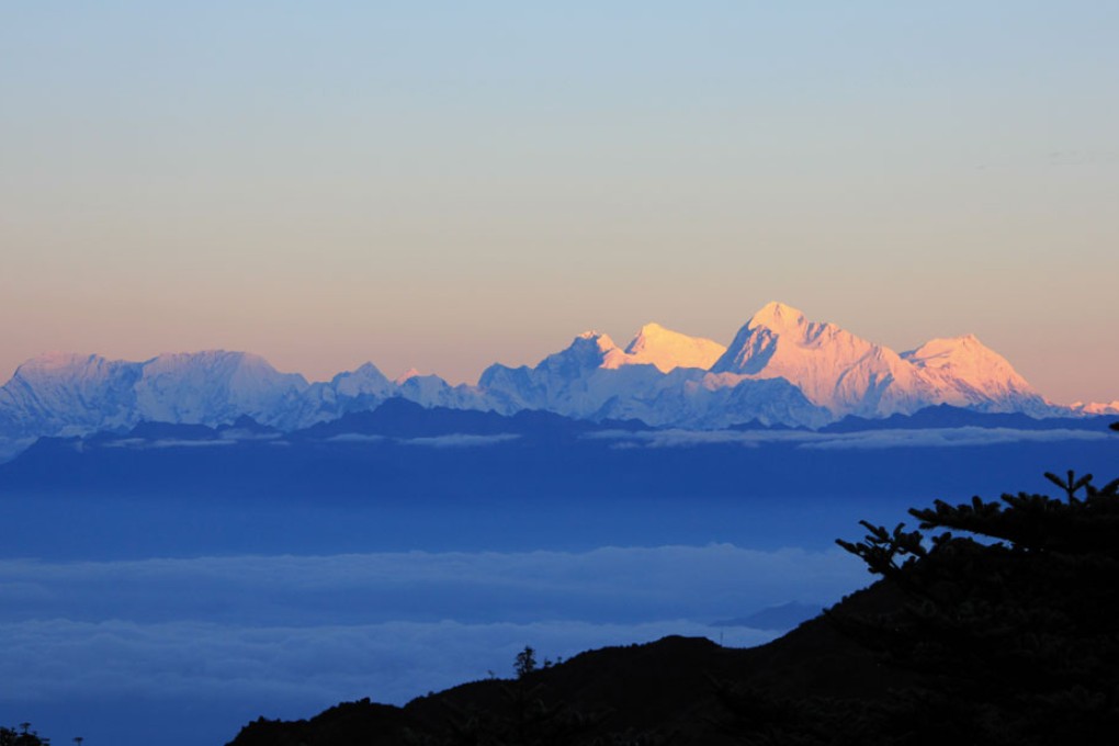 The Kanchanjunga mountain range
