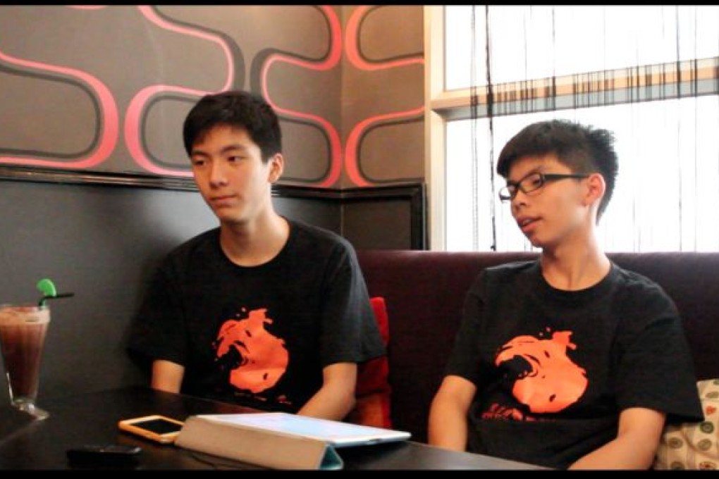 Adam Ng (left) and Joshua Wong (right)