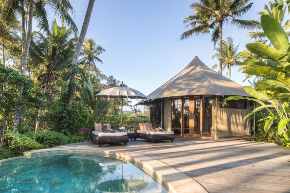 Enjoy modern commodities under the thatched roofs of Sandat Glamping Tents.