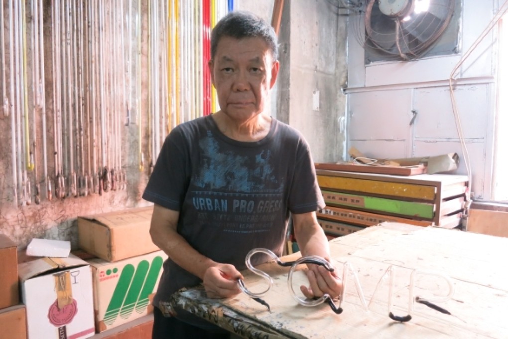 Neon sign maker Lau Wan