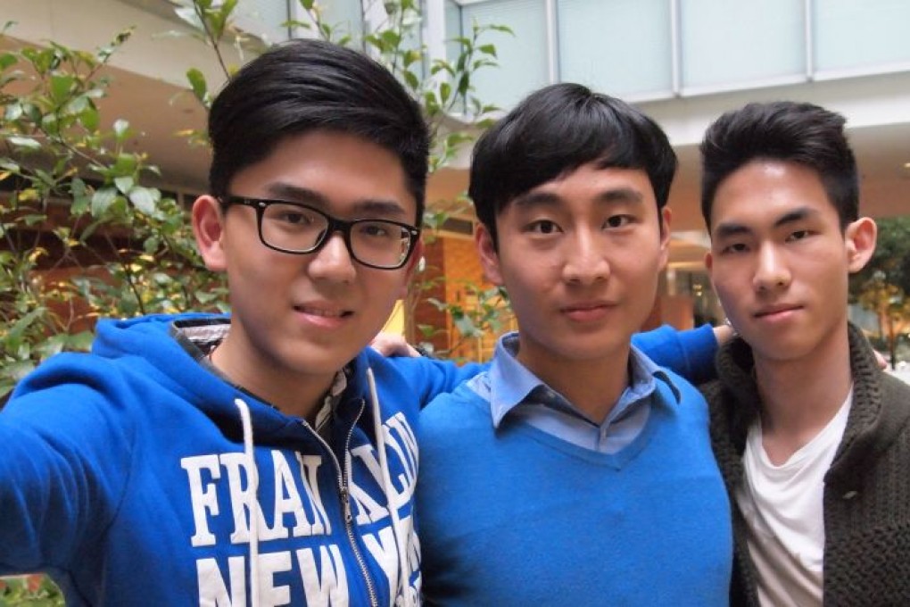 Left to right: The University of Hong Kong (HKU) students Alan Tsang, Joshua Yim and Adrian Cheung. Photo: supplied
