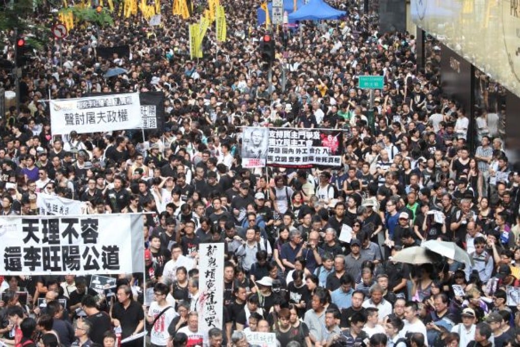 Thousands turned out in June 2012 to protest the suspicious death of Li Wangyang