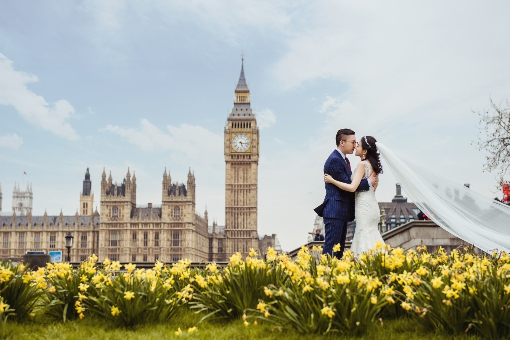 Ann and Jason outside the Houses of Parliament, in London. Pictures: Richard Jones