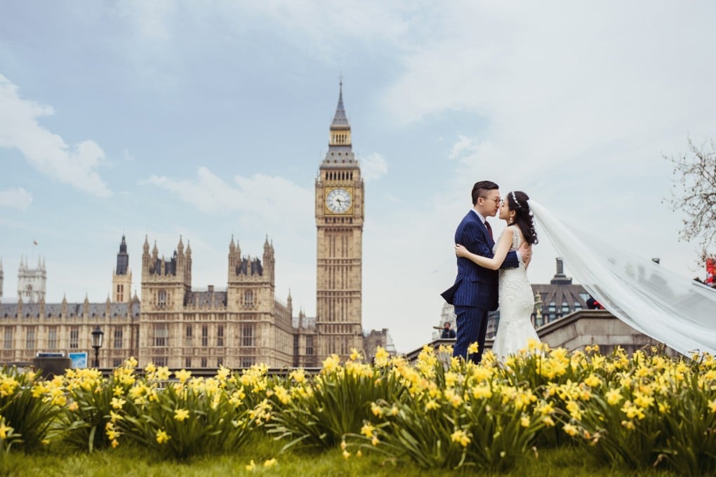 Ann and Jason outside the Houses of Parliament, in London. Pictures: Richard Jones