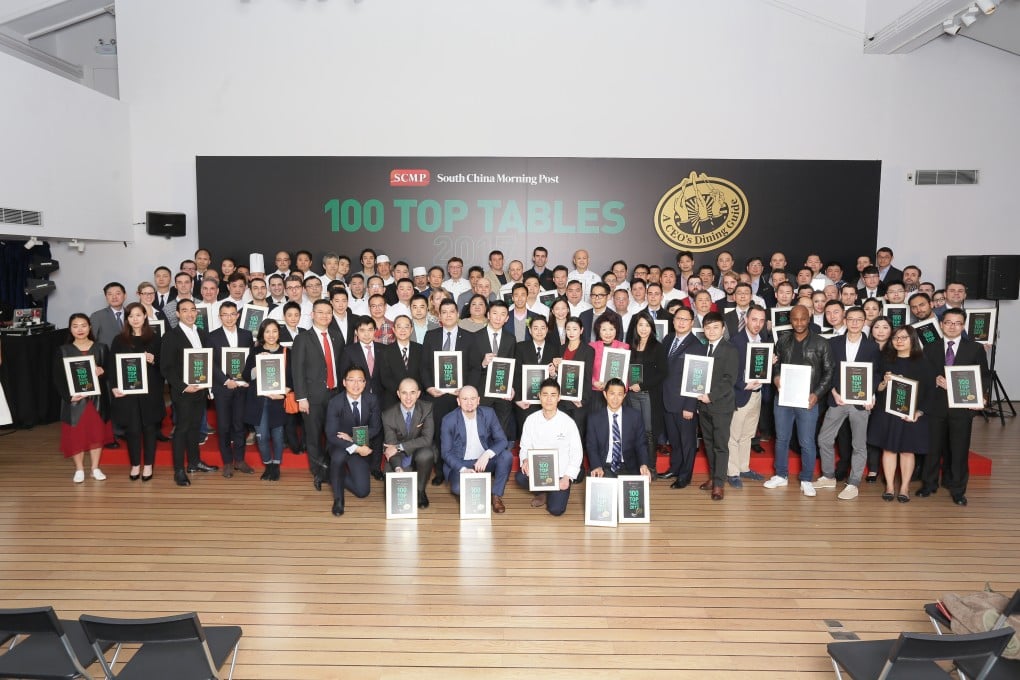 100 Top Tables award winners gather at the Hong Kong Maritime Museum. The event was attended by chefs, restaurateurs and hotel executives. Photos: K.Y. Cheng
