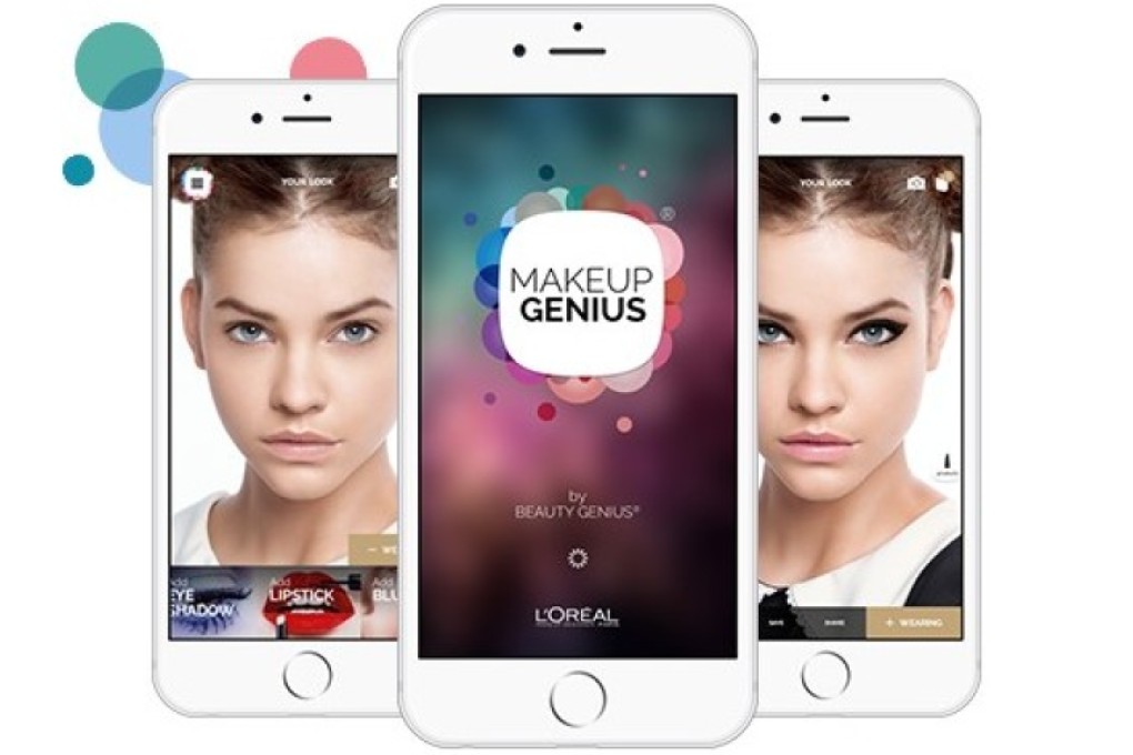 Swipe through different looks with the augmented reality Makeup Genius app from L’Oreal.