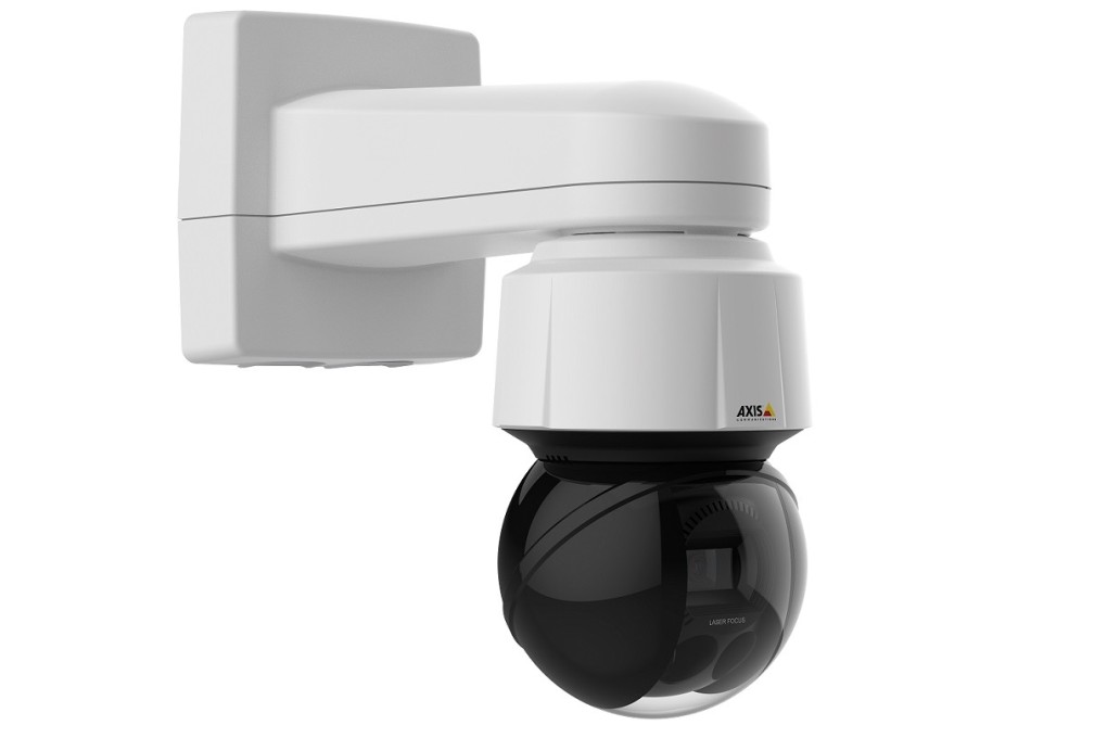 Video captured by this Axis security camera can be watched via your mobile phone