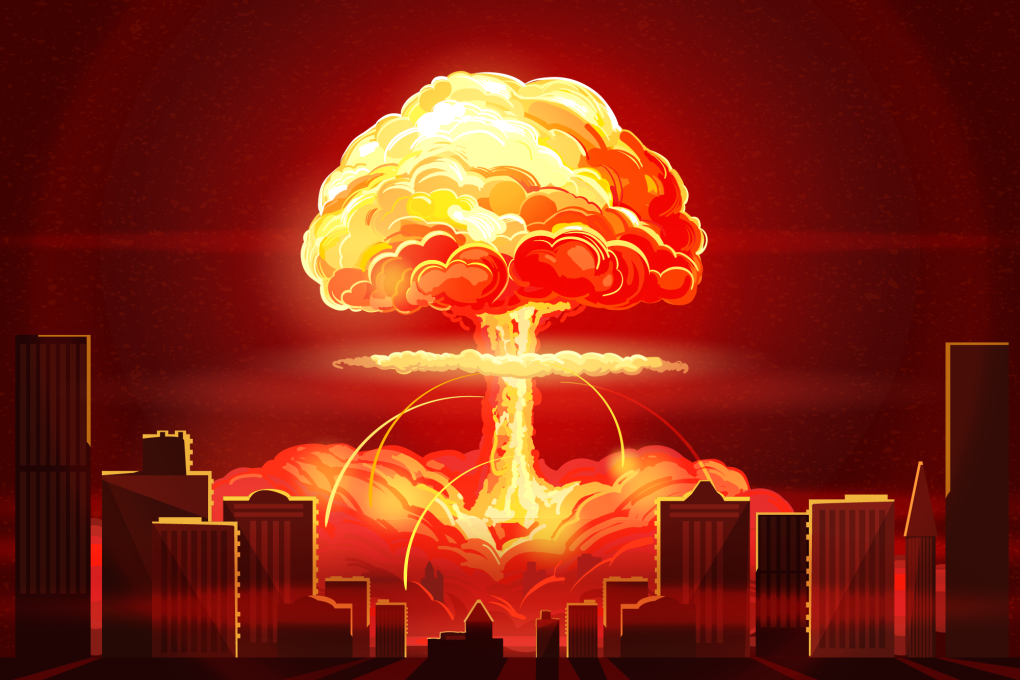 An illustration of a nuclear bomb exploding in a city. Photo: Shutterstock