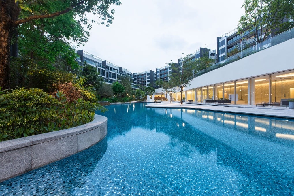 Approx.36-meter Outdoor Swimming Pool. This photograph was taken on 14 June 2017 at the clubhouse of the development, and has been edited and processed with computerized imaging techniques.