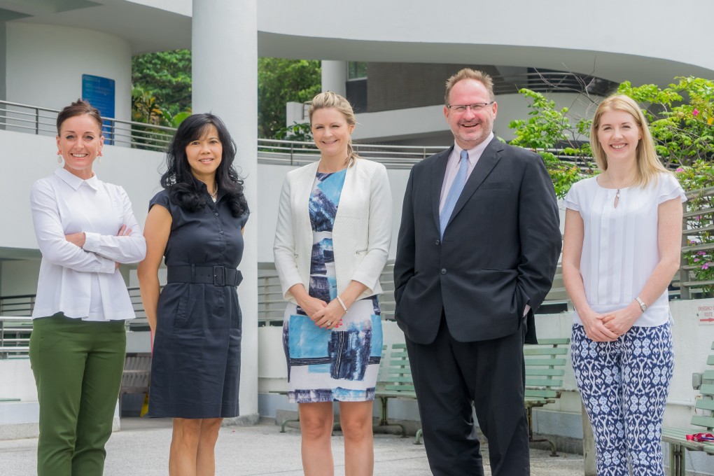 From left to right: 
Belinda McLaughlin, Gail Wright, Nicki Holmes, John Brewster, Bianca Brown
