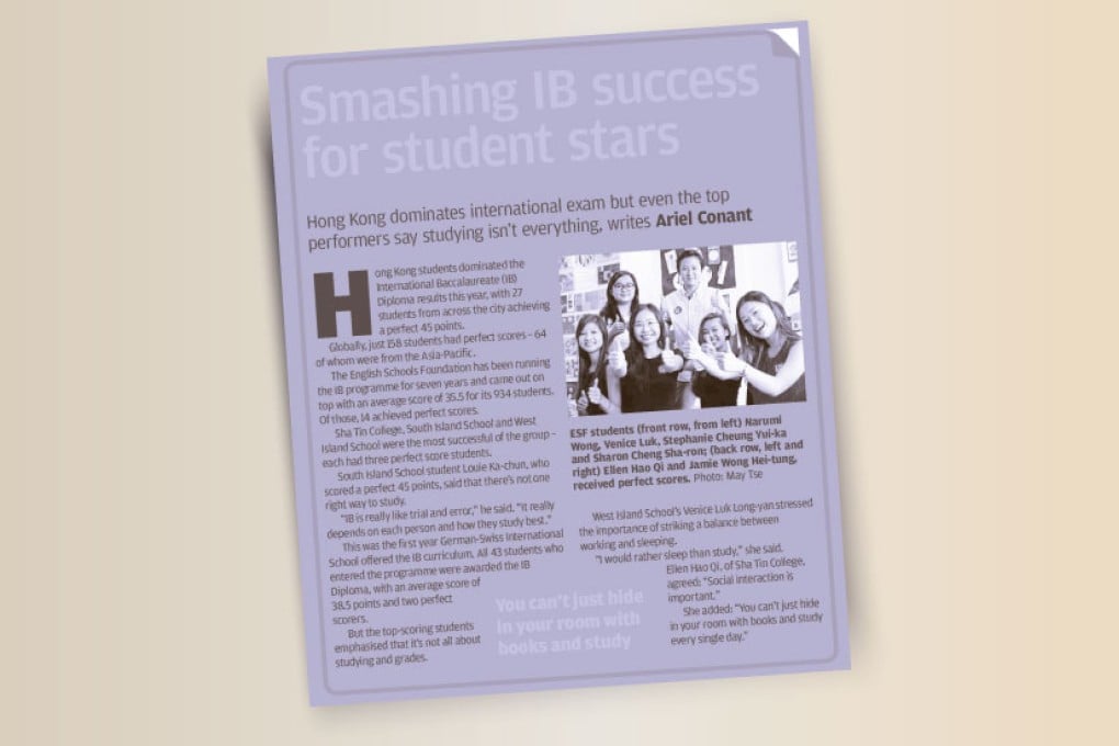 Smashing IB success for student stars