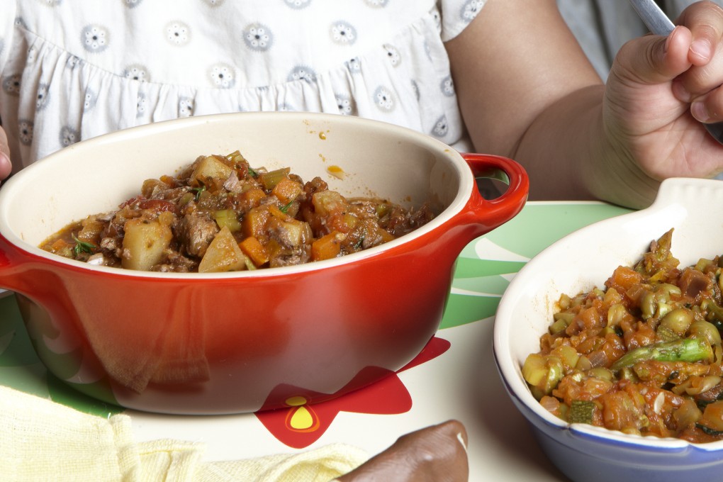 Moroccan lamb stew (left) and spring ratatouille (right). Photo: Jason Joseph Bonello