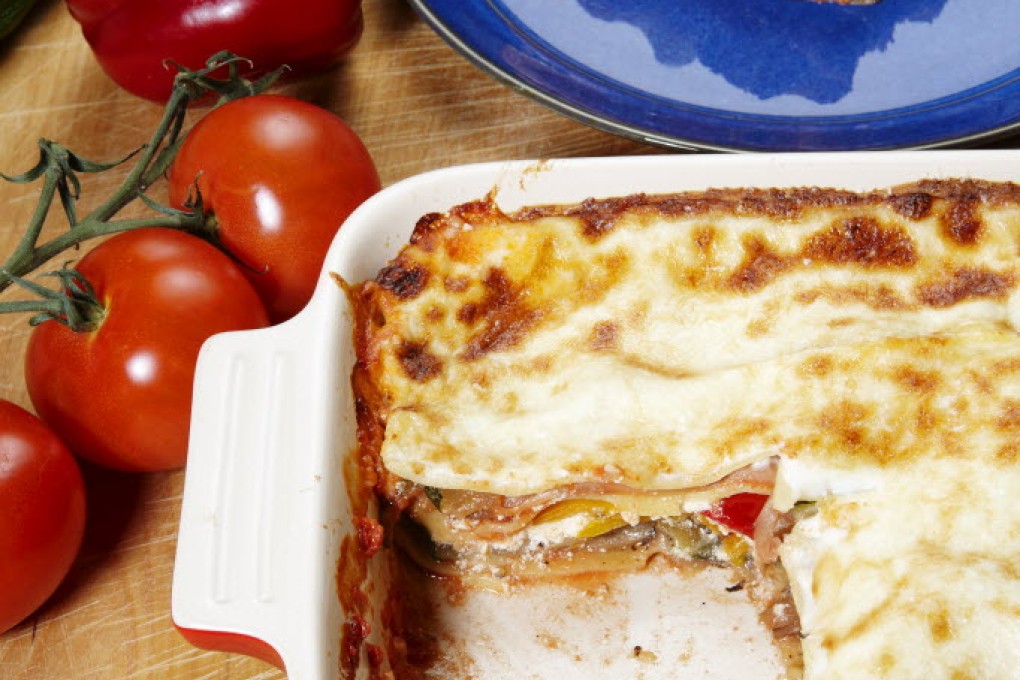 Three-cheese vegetable lasagna. Photo: Jason Joseph Bonello