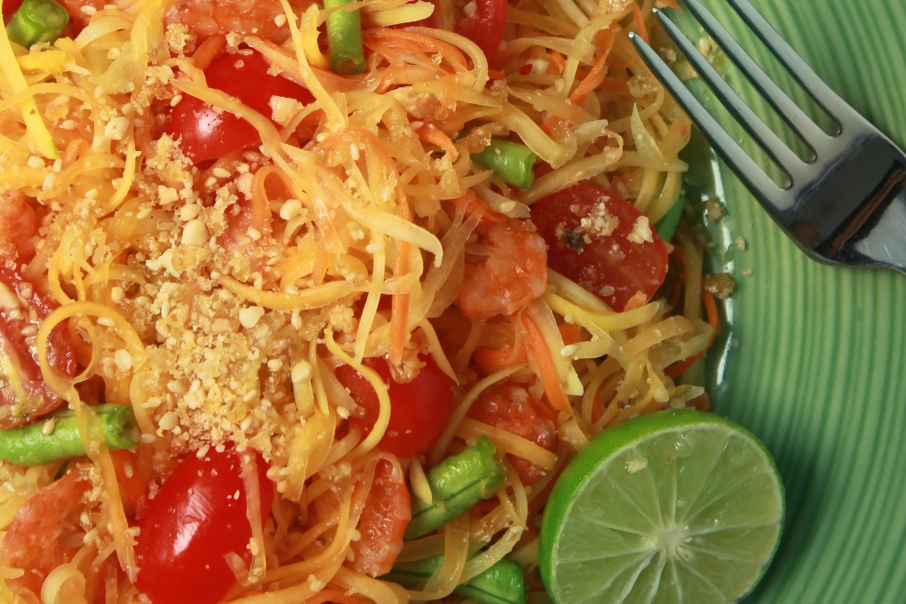 Somtam green papaya salad. Photo: Jonathan Wong