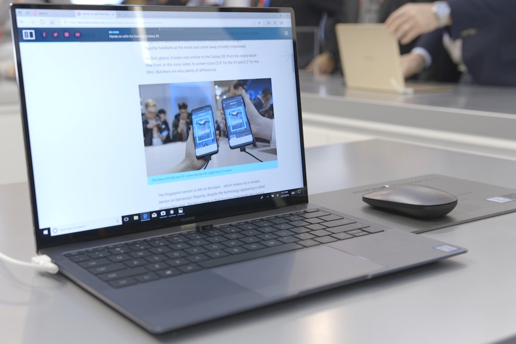 The Huawei MateBook X Pro's camera is under a key on the keyboard