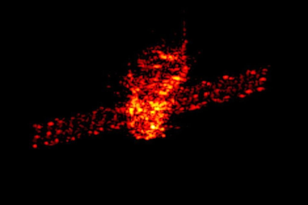 Tiangong-1 as seen by a radar operated by the Fraunhofer Institute for High Frequency Physics and Radar Techniques (Fraunhofer FHR) (Picture: Fraunhofer FHR via EPA-EFE)