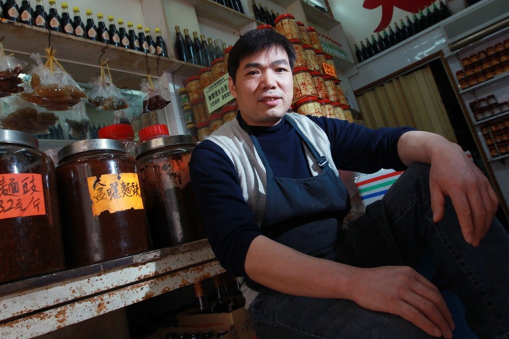 Chau Wing-cheong, owner of Tai Ma Sauce Company, at his shop in Kwun Tong. Photo: May Tse