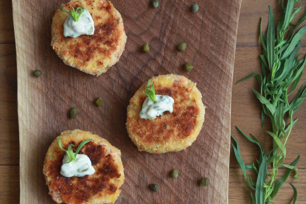 Salmon cakes with sauce remoulade. Photo: Jonathan Wong