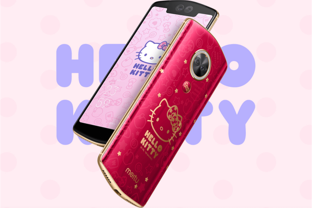 Meitu’s Hello Kitty-themed T9 smartphone. (Picture: Meitu)