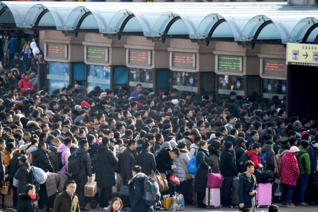 Crowds gather at a train station in Beijing -- one of the few places in China where electronic boarding is available -- two weeks before Lunar New Year 2018. Imagine what it was like elsewhere in the country. (Picture: Kyodo)