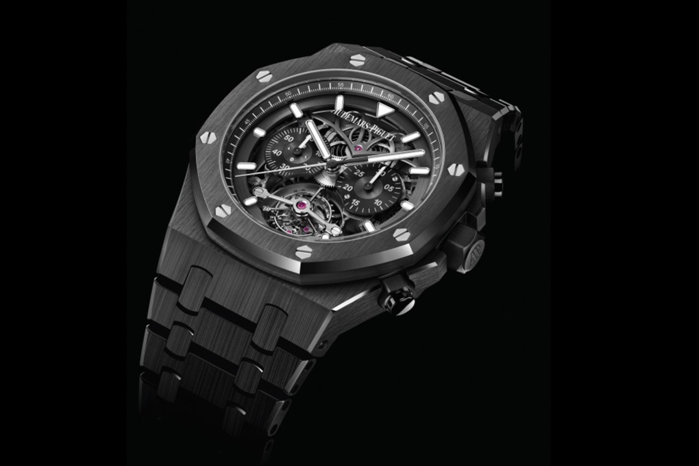 Audemars Piguet s Royal Oak Tourbillon Chronograph Openworked The Sleek Glamour of Black Ceramic South China Morning Post