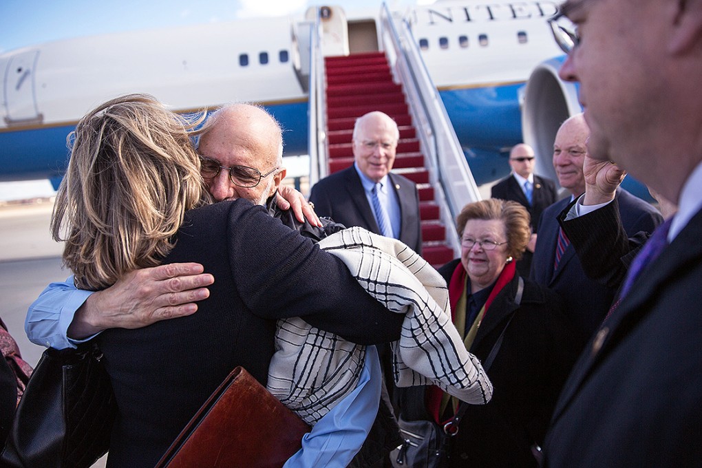 Imprisoned US contractor Alan Gross arrives in Maryland following his release from prison in Cuba. Photo: Xinhua