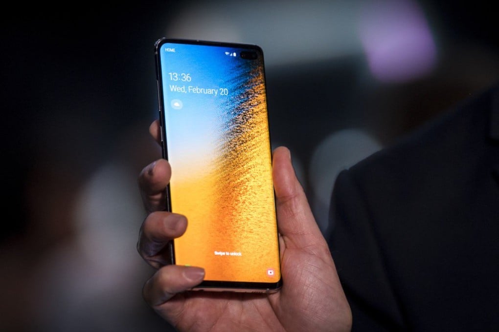 The S10 series is the first to feature a hole-punch design on an AMOLED display. (Picture: Bloomberg)