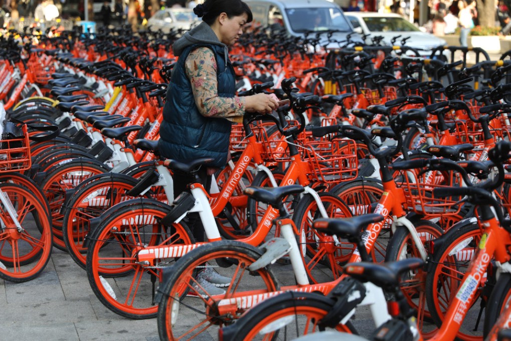 Mobikes on the streets of the southern Chinese tech hub of Shenzhen in December 2018. (Picture: Sam Tsang/SCMP)