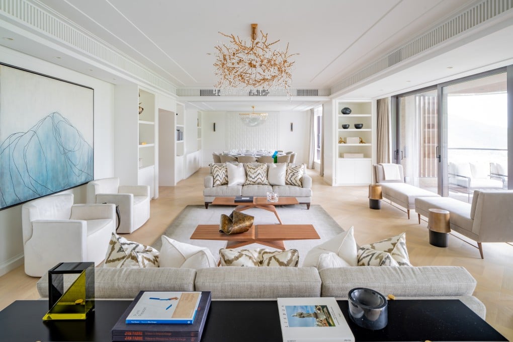 The Great Room features breathtaking views from full-height windows.