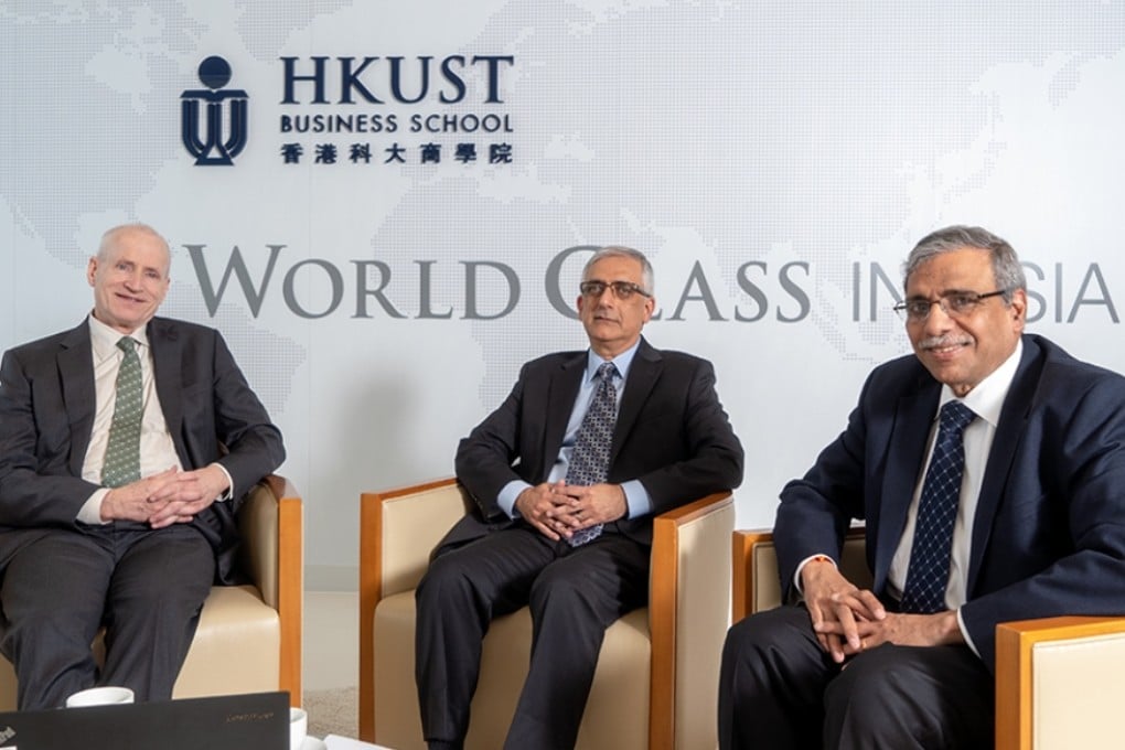 (From left) Professor Edward A. Snyder – Dean, School of Management, Yale University; Professor Arun Rai – Regents Professor, Robinson College of Business, Georgia State University; and Professor Dipak Jain – European President of CEIBS