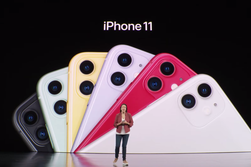 The iPhone 11 comes in six colors. (Picture: Screenshot from Apple’s September 2019 keynote)