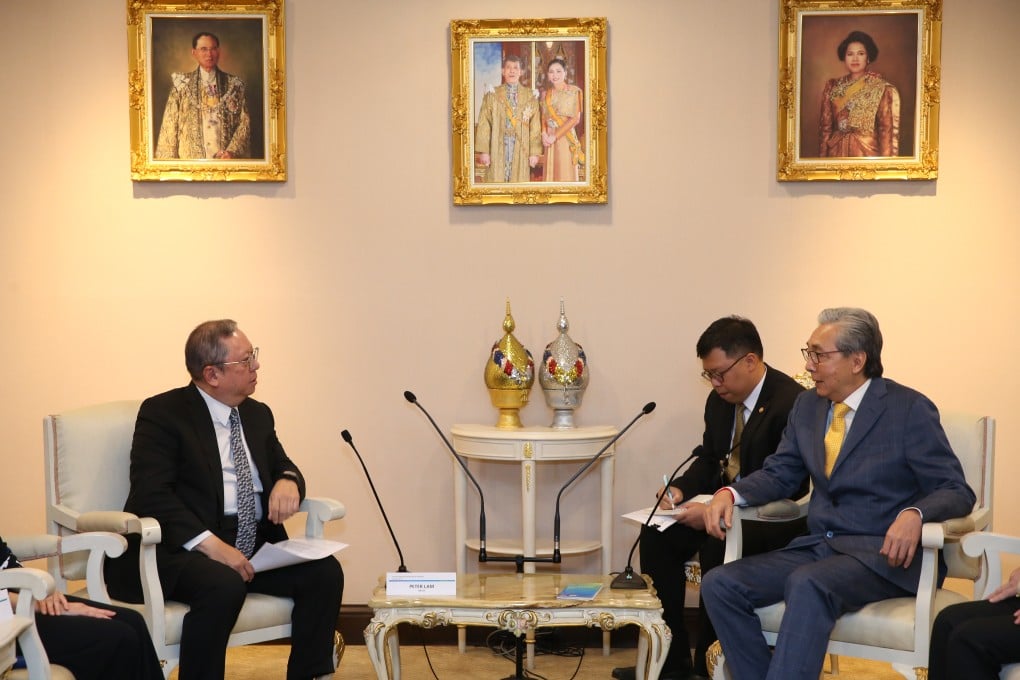 HKTDC Chairman Dr Peter K N Lam (left) led a business delegation to Thailand in July 2019 and paid a visit to Deputy Prime Minister of Thailand Dr Somkid Jatusripitak (right).