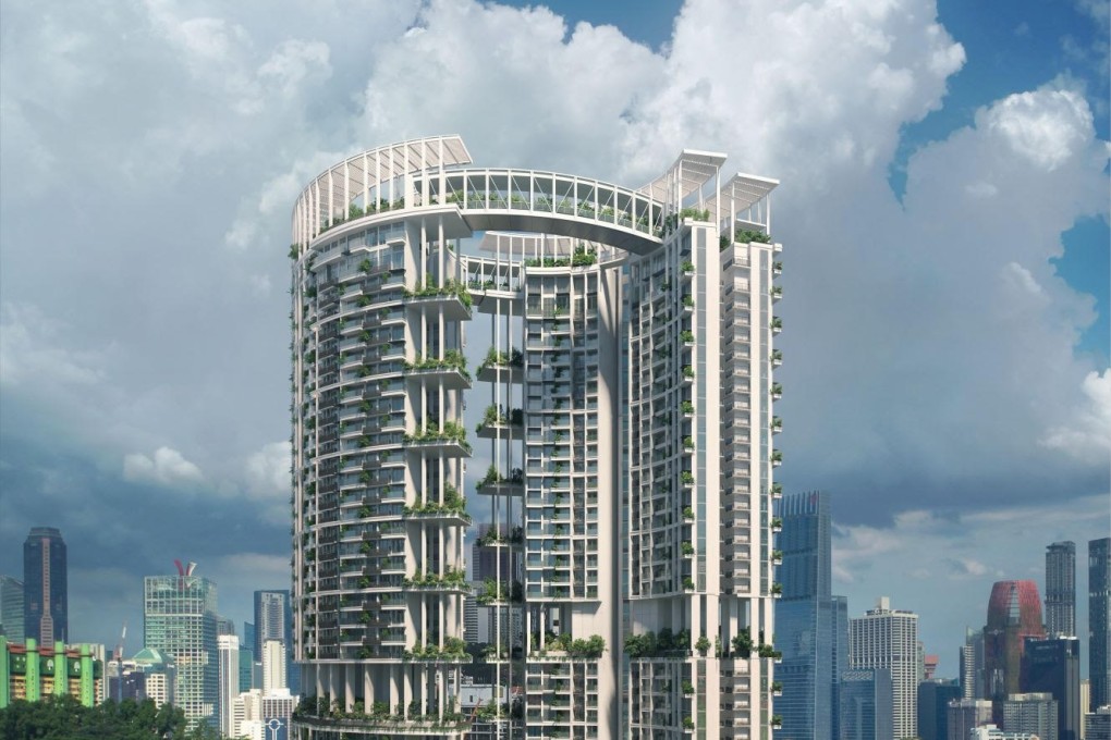 Perched atop the verdant Pearl’s Hill City Park, One Pearl Bank is set to be the tallest residential development in the Outram-Chinatown district in Central Singapore. Artist's impression of One Pearl Bank.