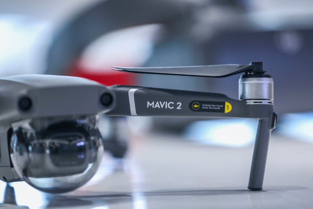 A DJI Mavic Pro 2 is seen on display at the new DJI store at the Consumer Electronics Exchange/Exhibition Center (CEEC) in Shenzhen on September 4, 2018. (Picture: Roy Issa/SCMP)