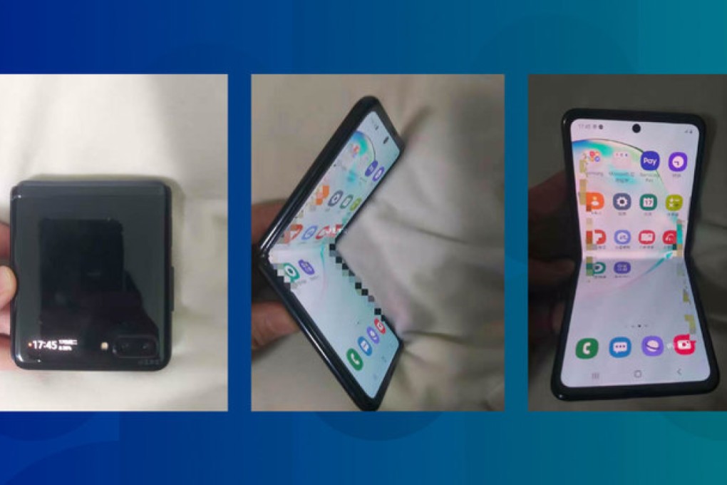 Photos posted by a Chinese blogger allegedly showing Samsung’s next foldable phone. (Picture: 王奔宏 via Weibo)