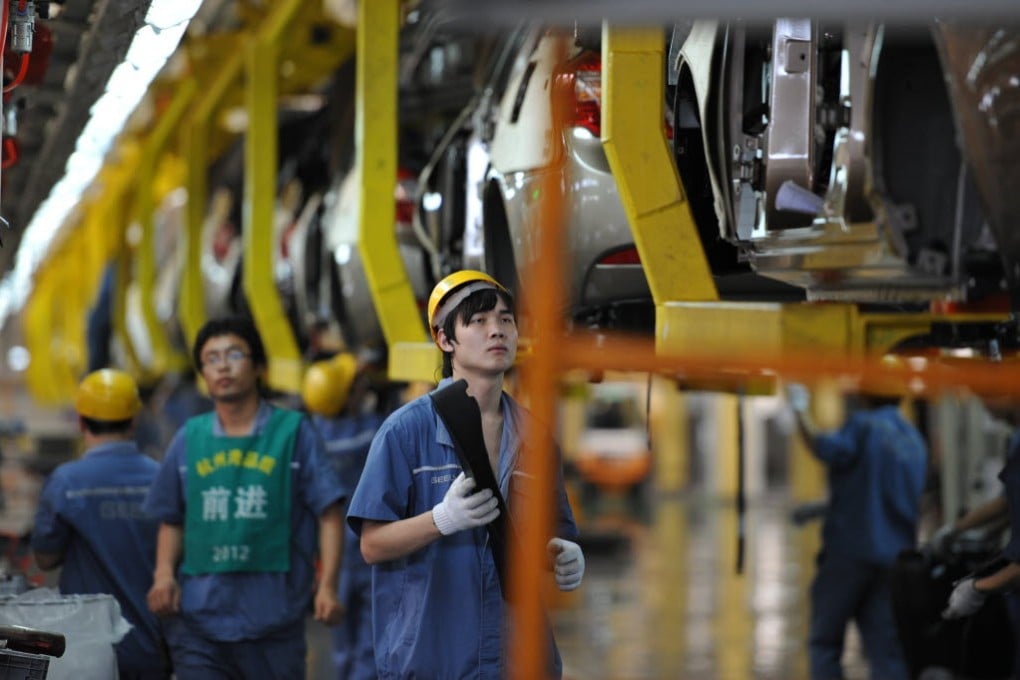 A car assembly line for Geely, which owns Volvo and has a stake in Daimler. (Picture: AFP)
