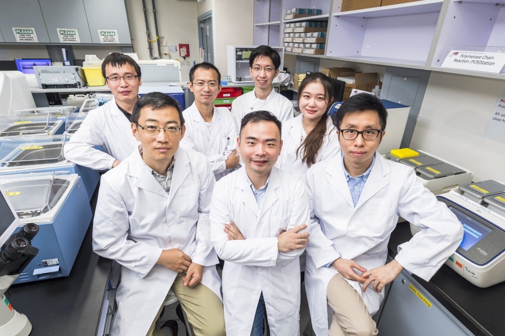 (Front row from left) Dr Zhang, Dr Yan, Dr Chan, and their team.